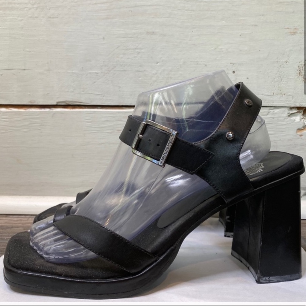 Harley-Davidson 81218 Black Heeled Sandals